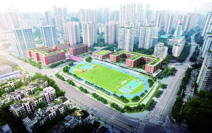     川外附中两江中学效果图