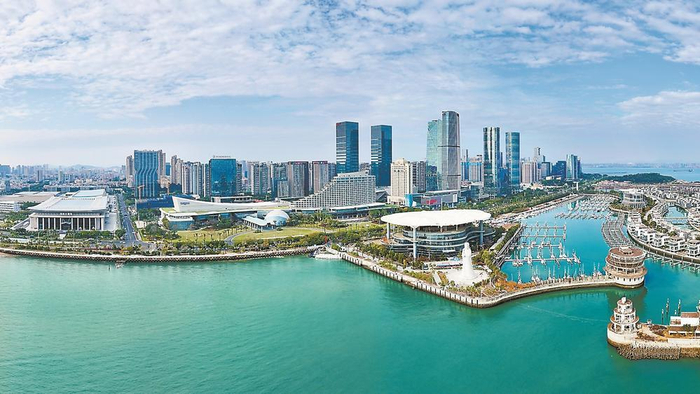     厦门国际会议中心、环岛路一带滨海城市景观姜克红 摄