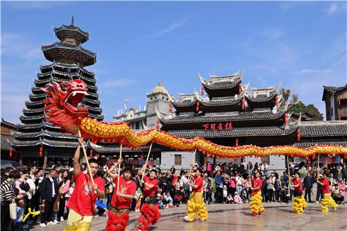 春节假期的凯里下司古镇