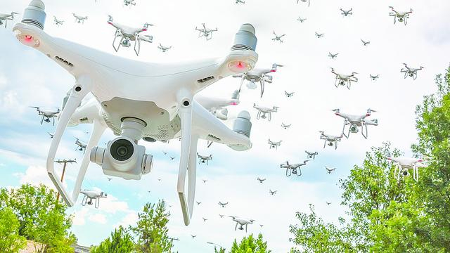 图片说明2：无人机蜂群