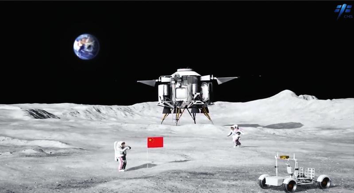     中国航天员将在2030年前实现“月球漫步”的目标（图源中国载人航天）