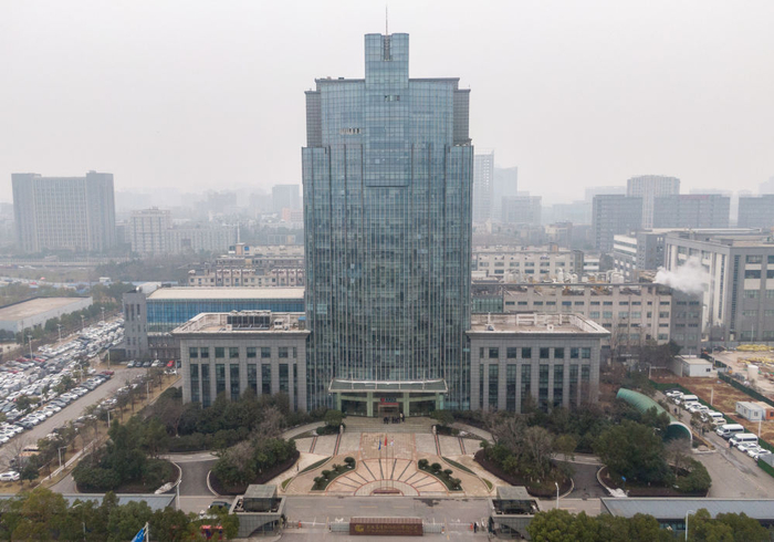 这是2月28日拍摄的武汉高德红外股份有限公司（无人机照片）。新华社记者 杜子璇 摄