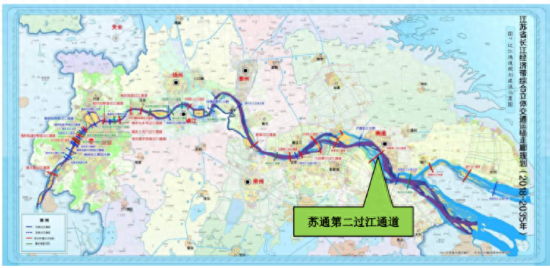 苏通第二过江通道示意图。图/苏州发布