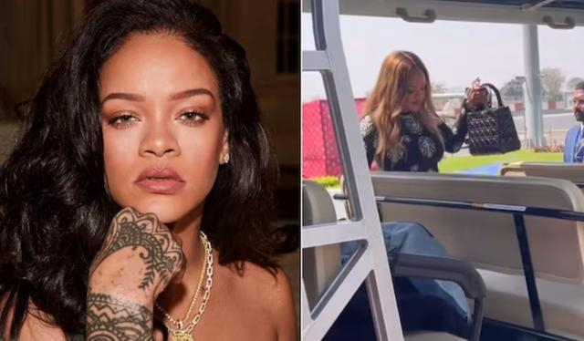 ▲美国流行偶像蕾哈娜抵达现场