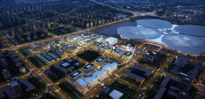 虹桥国际中央商务区鸟瞰。   本文图片 受访者供图