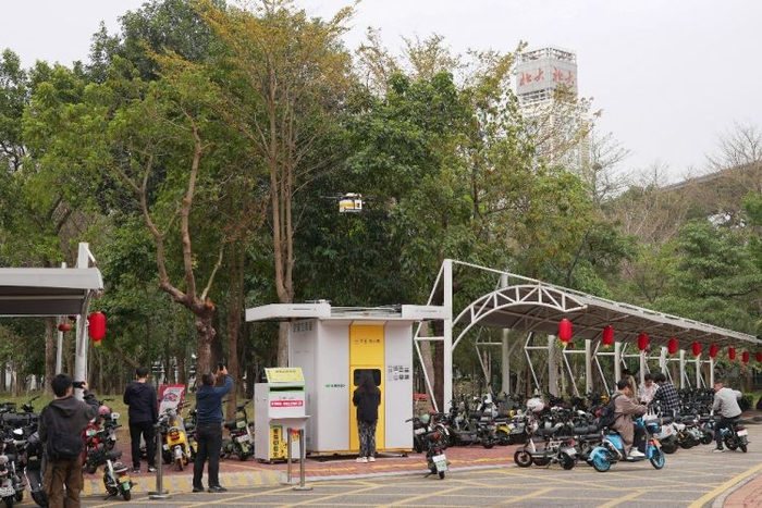 ▲美团无人机北大深研院航线近日开航