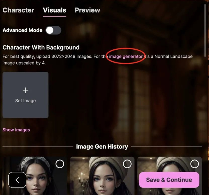 Yodayo创建角色页面｜图片来源：Yodayo