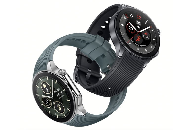 OnePlus Watch 2 有两种颜色：镭射钢和黑钢｜来源：OnePlus 官网
