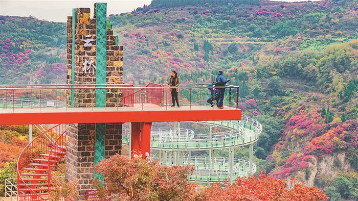     淄博新晋网红打卡地红叶柿岩旅游区。图片由大众日报提供