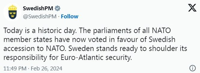 　　△克里斯特松社交媒体截图