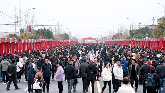 ▲龙年正月初十，松滋2024年“春风行动”大型招聘会隆重举行