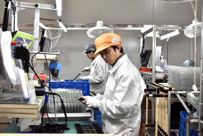 贵阳海信电子有限公司生产车间。贵州日报天眼新闻记者  李雪雪 摄