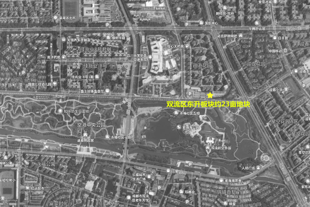 双流区东升板块约23亩地块区位示意图