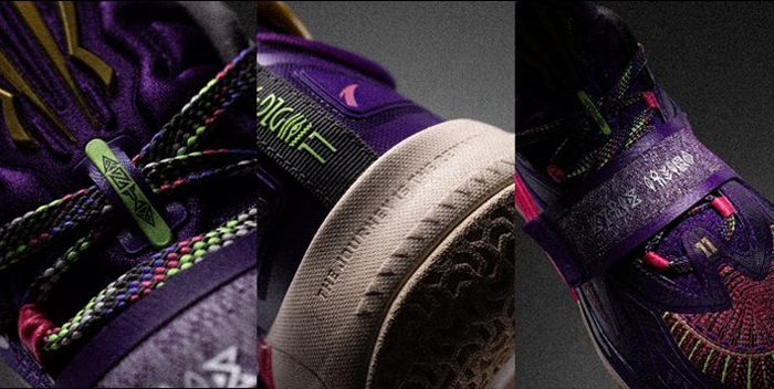 图注：安踏欧文一代产品设计细节图