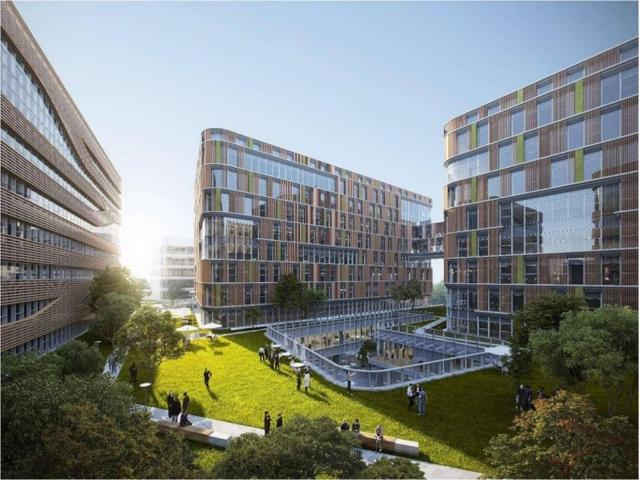 航空智谷裙房透视图