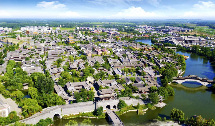 台儿庄古城俯瞰。图片由枣庄市发改委提供