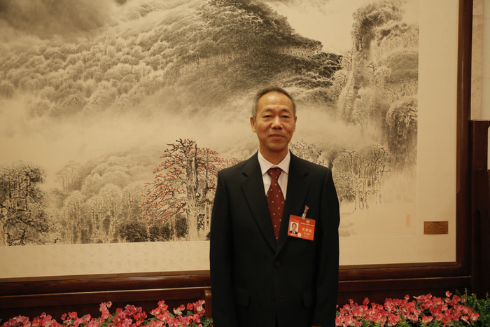 　　全国政协委员，中国科学院古脊椎动物与古人类研究所学术委员会副主任，研究员，博士生导师王元青。未来网记者 张冰清 摄