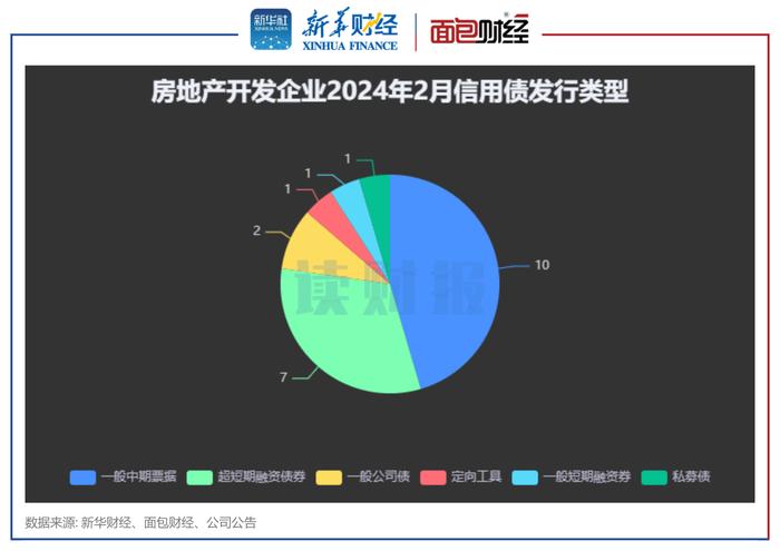 图2:房地产开发企业2024年2月信用债发行类型