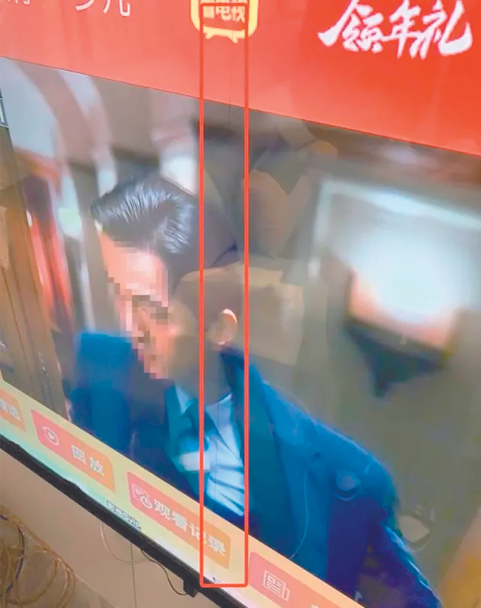     开机画面上有明显的一道竖线    图片来源/受访者供图