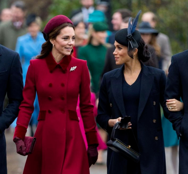 凯特和梅根（右）资料图 图源：《纽约邮报》