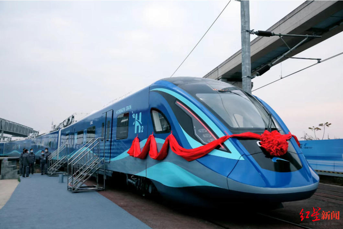 ▲列车下线仪式