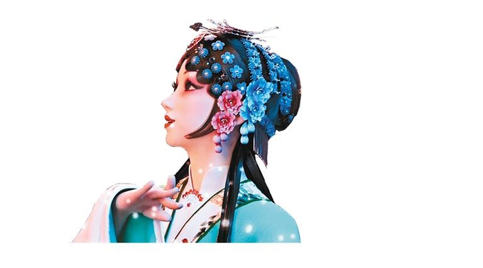 秦腔虚拟人秦筱雅。（受访者供图）