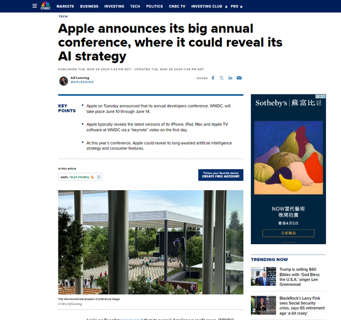 图片来源：CNBC报道截图