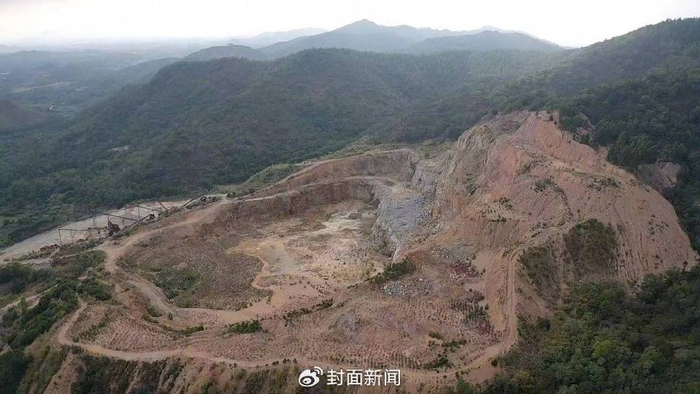 联泉石场有多次越界开采行为。受访者供图