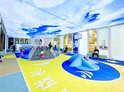     儿科候诊区的“儿童乐园”。桐乡市妇幼保健院供图