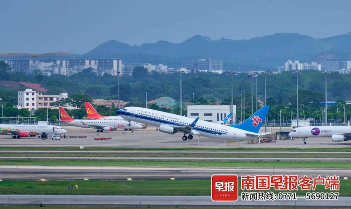 2024年夏秋航季南航计划在广西执飞34条航线。南方航空广西分公司 供图