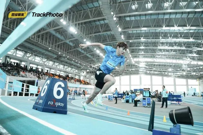 3月31日，艾力西尔·吾买尔在比赛中。来源：中国田径协会
