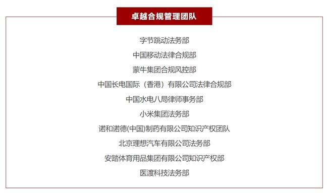 “2023年度GRCD中国合规大奖”获奖名单节选