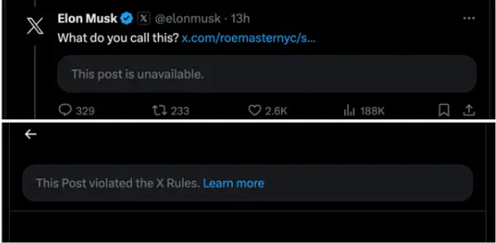 ▲马斯克分享的视频已经被推特移除