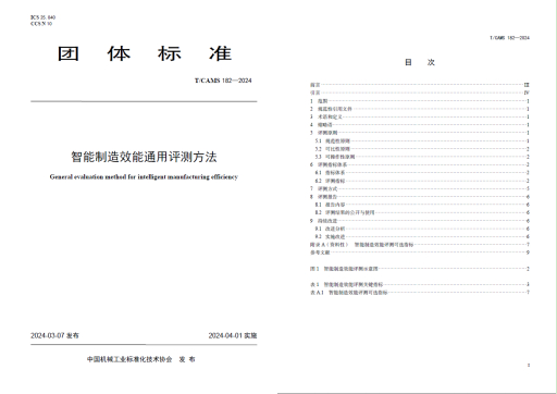 团体标准封面及目次内容