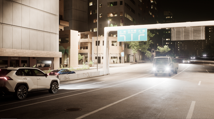 Applied Intuition 的模拟夜景示例｜来源：Applied Intuition 官网