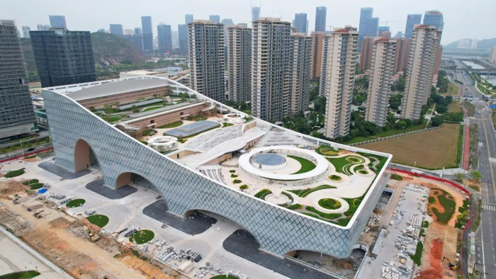 横琴文化艺术中心建设现场。曾遥/摄
