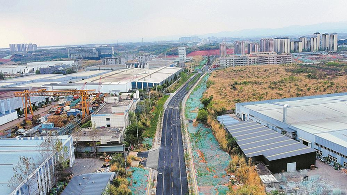 ▲红枫路建成后，将有效缓解周边交通压力