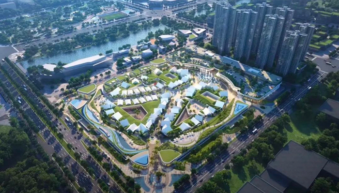 万象滨海购物村鸟瞰示意图。（图片来源：《东莞发布》）