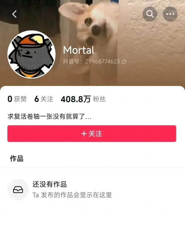 没有一件作品却拥有400万粉丝的博主Mortal。网络截图