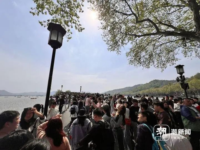 断桥上开启“人从众”模式。邹宸/摄