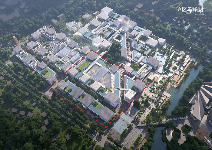 三亚国际免税城三期A区鸟瞰示意图。（图片来源：《海棠发布》）