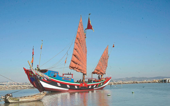 1∶1复原的明代福船 图源：福建日报