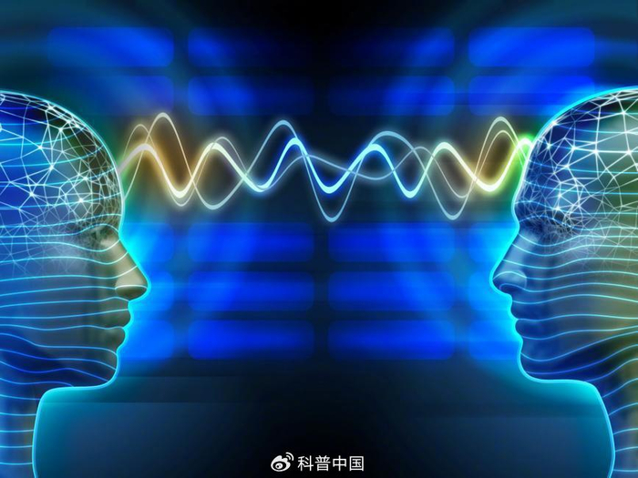 心灵感应的示意图（图片来源：veer图库）