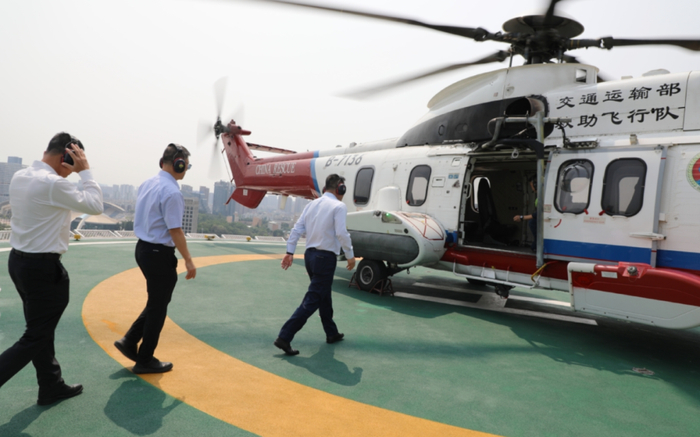 飞行起降测试现场。市应急管理局供图