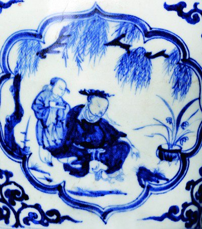 “王羲之爱兰”图 资料图片