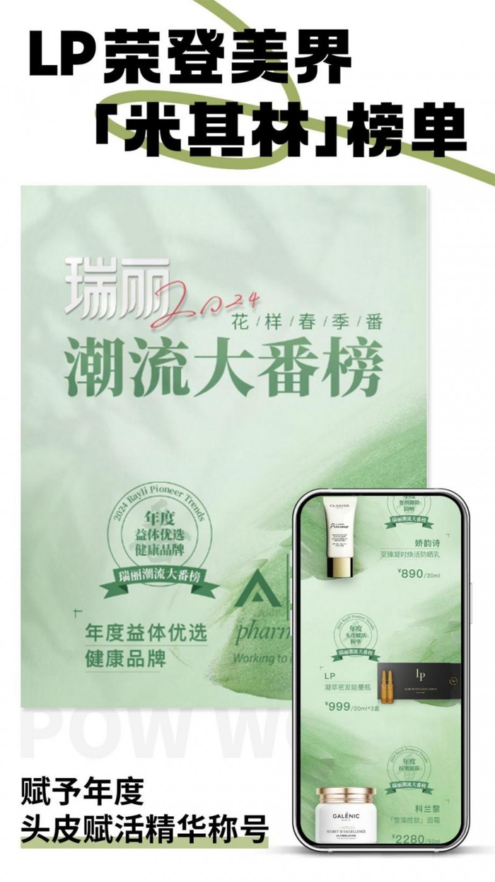 为了让消费者能够体验到lp极致的"医美级护发抗衰黑科技",&nbsp;独创