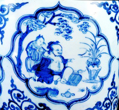 “王羲之爱兰”图 资料图片