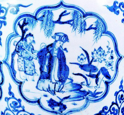 “周敦颐爱莲”图 资料图片