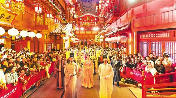     西安的沉浸式汉唐文化体验，吸引众多游客前去打卡。（资料图片）