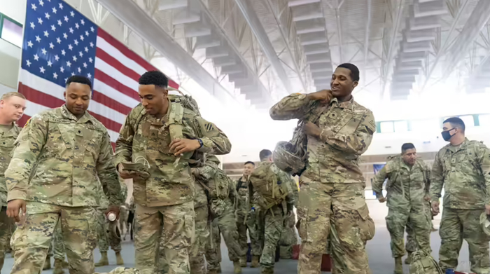 ▲美国新兵入伍